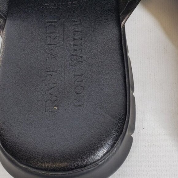 Ron White Rapisardi Danae Thong Sandal Gold Black Size 40 Made in Ita… - Picture 6 of 16